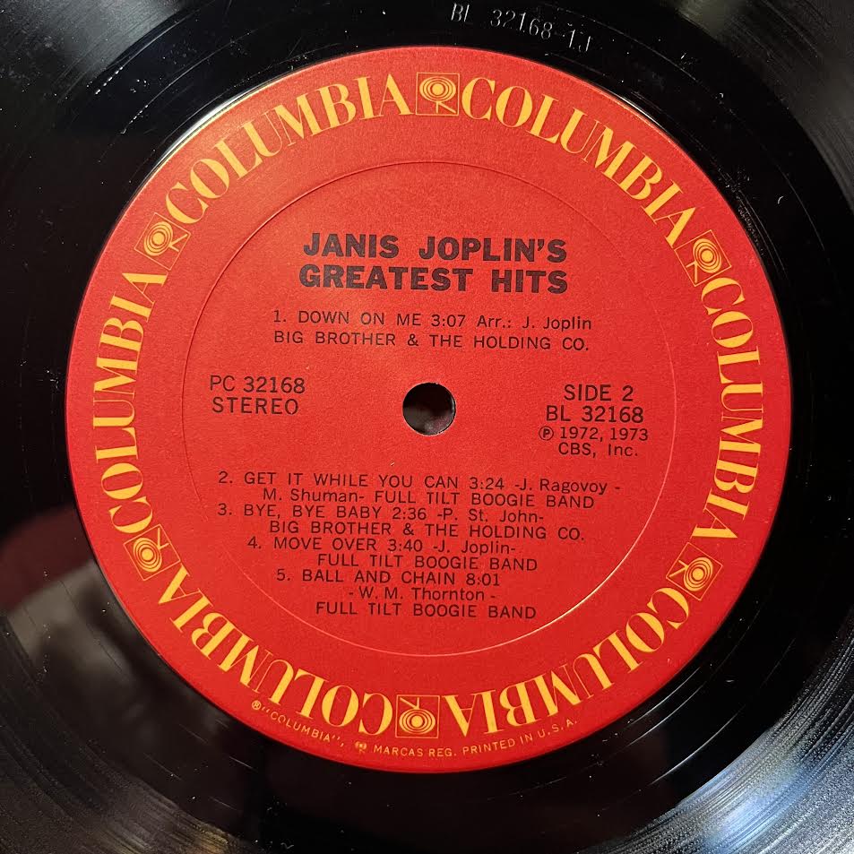 Janis Joplin - Janis Joplin's Greatest Hits (VINYL) | Excellent (EX) Near Mint (NM)