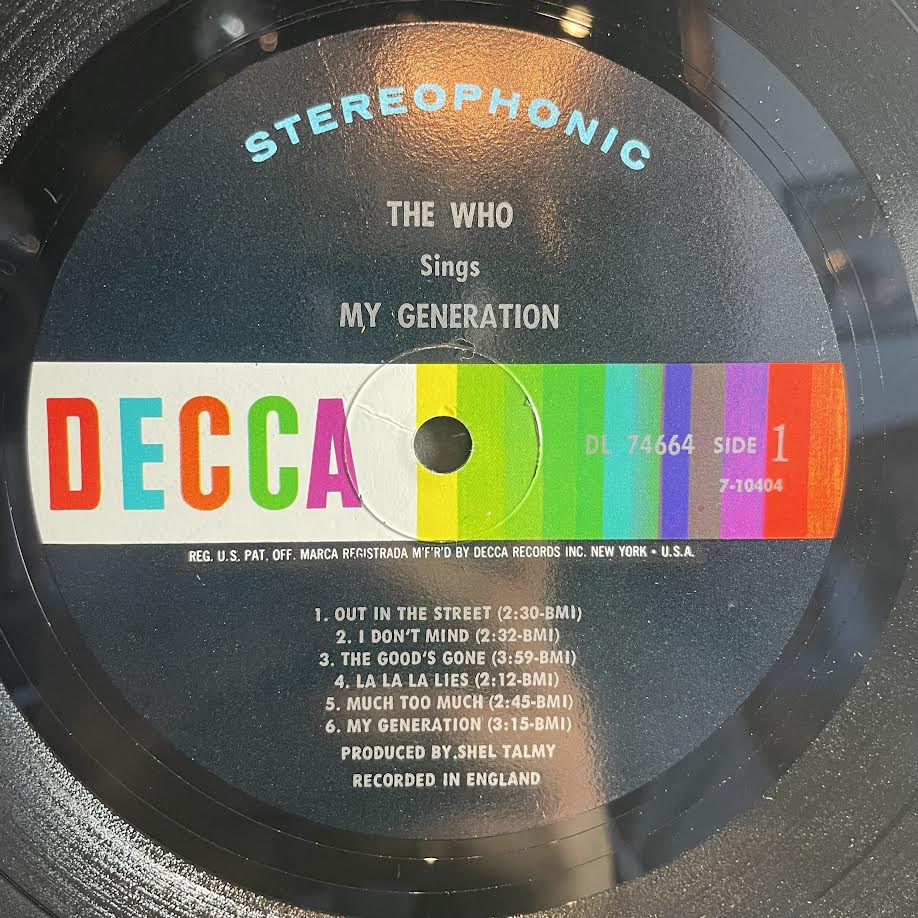 The Who - The Who Sings My Generation (VINYL) | Excellent (EX) Very Good Plus (VG+)