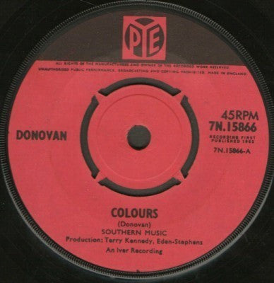 Donovan - Colours (7" VINYL) | Excellent (EX) Excellent (EX)
