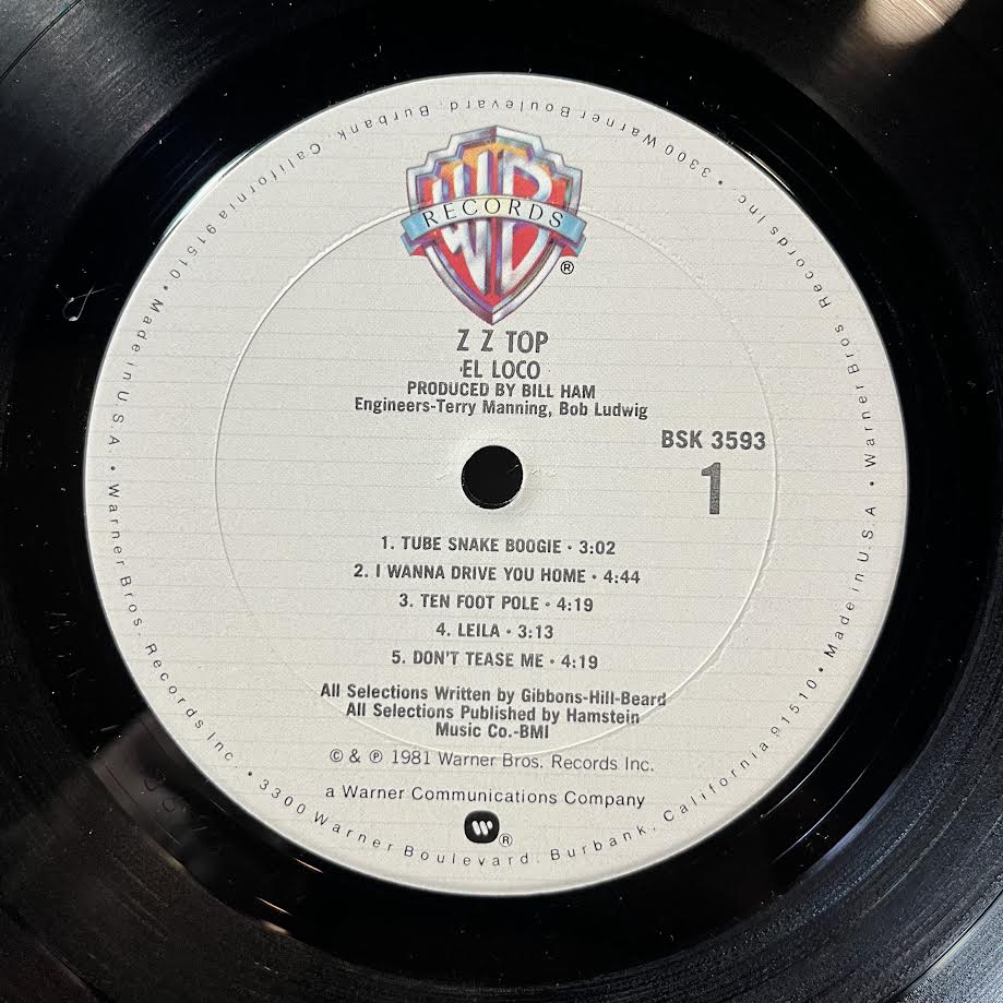 ZZ Top - El Loco (VINYL) | Excellent (EX) Excellent (EX)