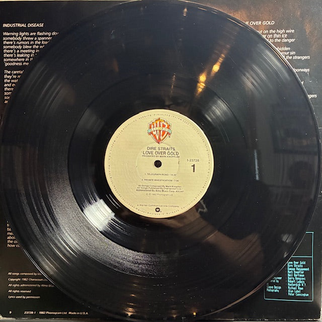 Dire Straits - Love Over Gold (VINYL) | Excellent (EX) Very Good Plus (VG+)