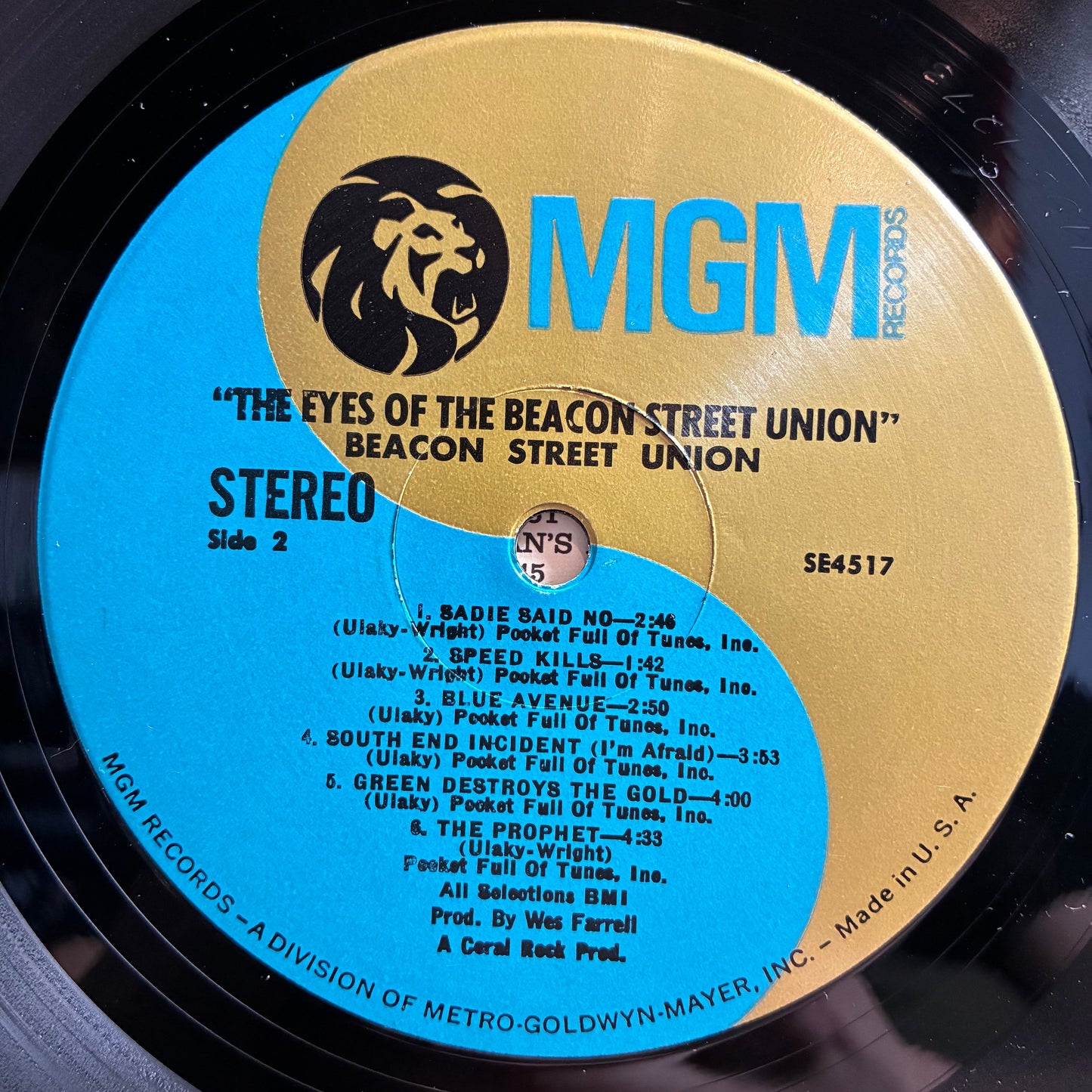Beacon Street Union - The Eyes Of The Beacon Street Union (VINYL) | Near Mint (NM or M-) Excellent (EX)