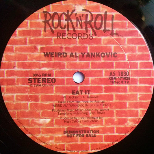 "Weird Al" Yankovic - Eat It (VINYL) | Near Mint (NM or M-) Generic