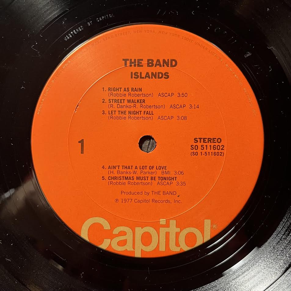 The Band - Islands (VINYL) | Near Mint (NM) Very Good Plus (VG+)