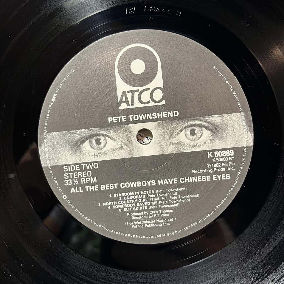 Pete Townshend - All The Best Cowboys Have Chinese Eyes (VINYL) | Near Mint (NM) Near Mint- (NM-)