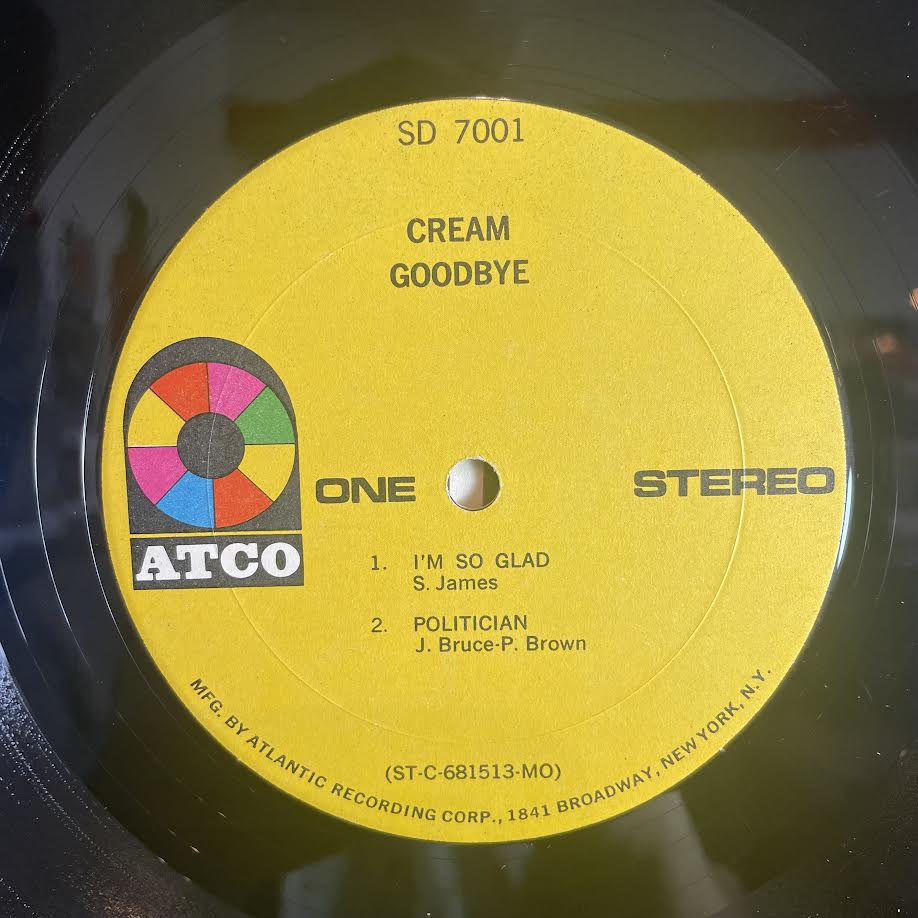Cream (2) - Goodbye (VINYL) | Near Mint (NM) Excellent (EX)