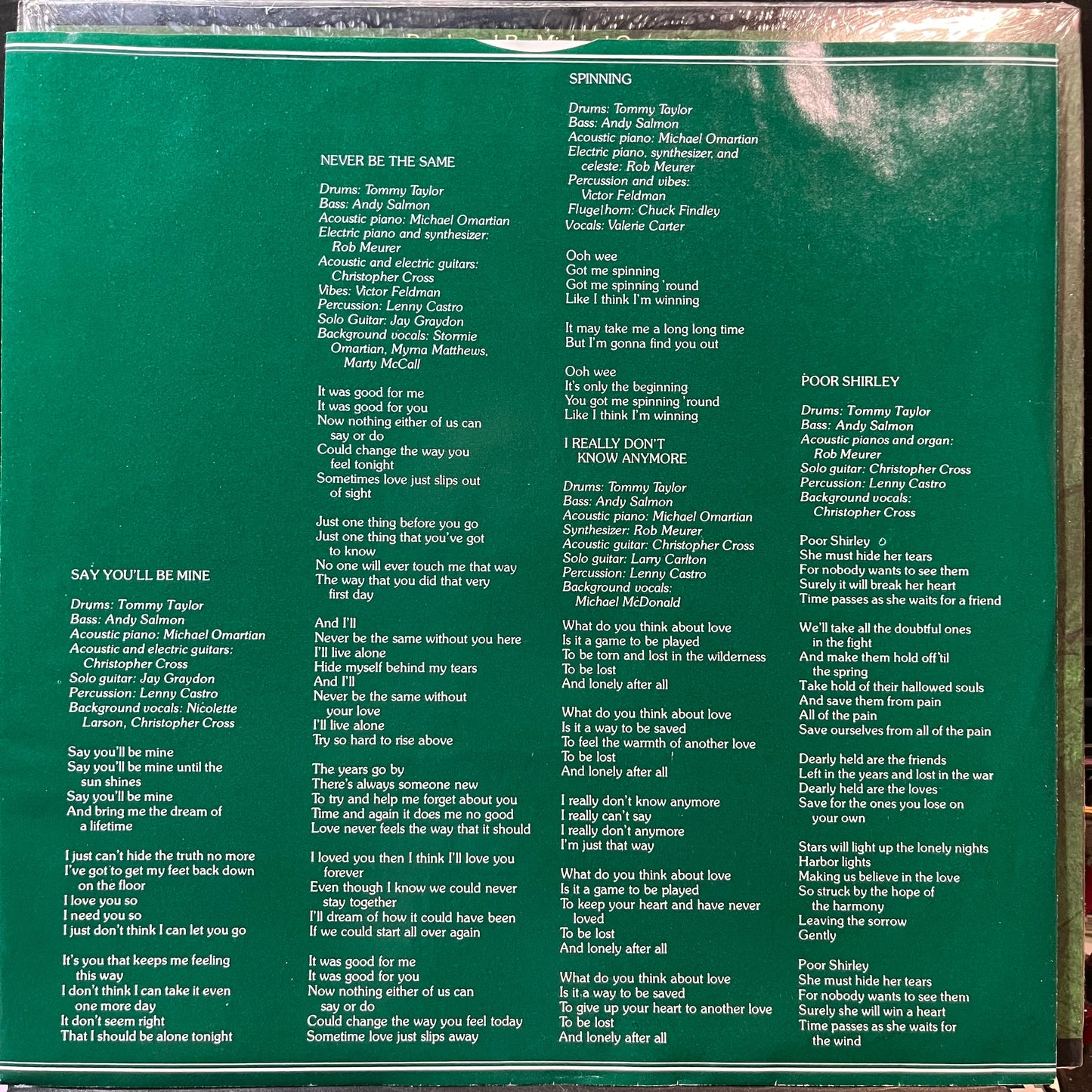 Christopher Cross - Christopher Cross (VINYL) | Near Mint (NM or M-) Near Mint (NM)