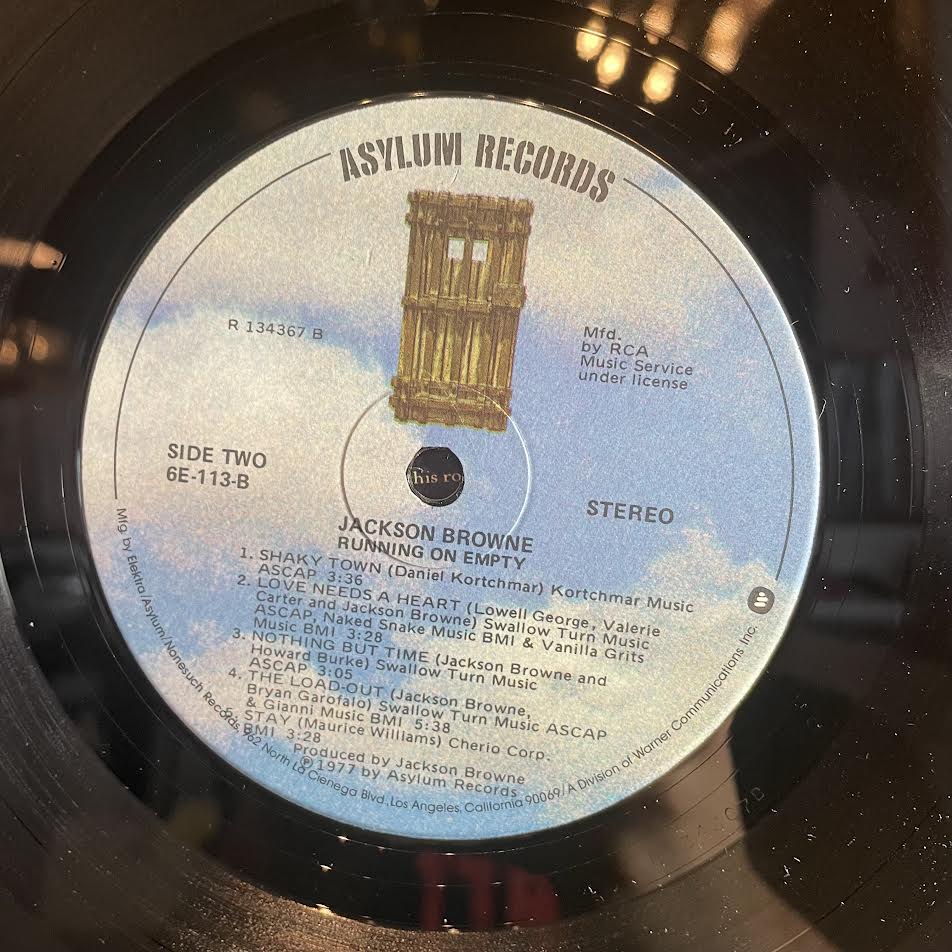 Jackson Browne - Running On Empty (VINYL) | Near Mint (NM or M-) Near Mint (NM)