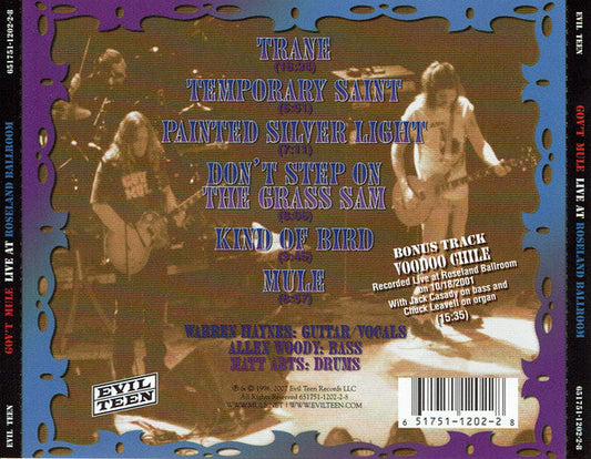 Gov't Mule - Live At Roseland Ballroom (CD) | Near Mint (NM) Near Mint (NM)