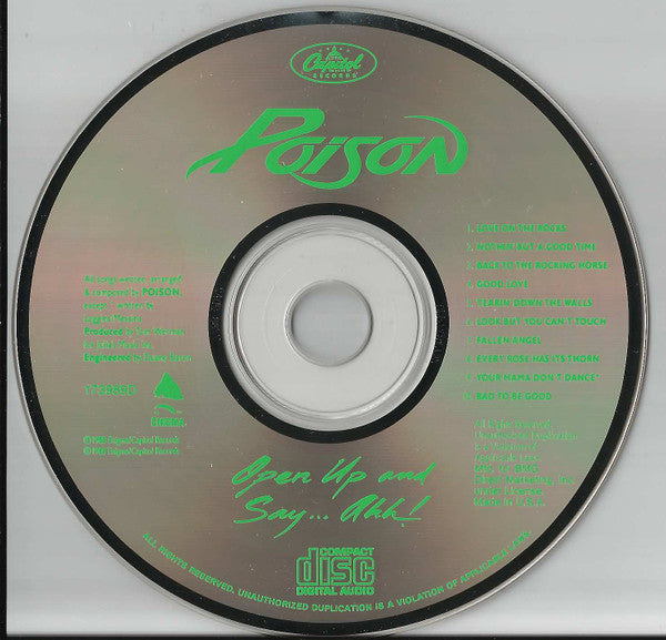 Poison (3) - Open Up And Say....Ahh! (CD) | Near Mint (NM) Excellent (EX)