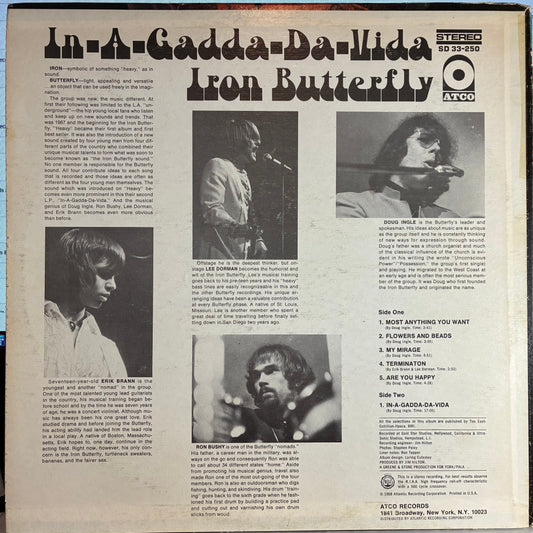 Iron Butterfly - In-A-Gadda-Da-Vida (VINYL) | Very Good Plus (VG+) Excellent (EX)
