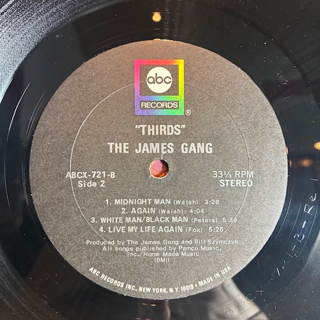 James Gang - Thirds (VINYL) | Very Good Plus (VG+) Excellent+ (EX+)