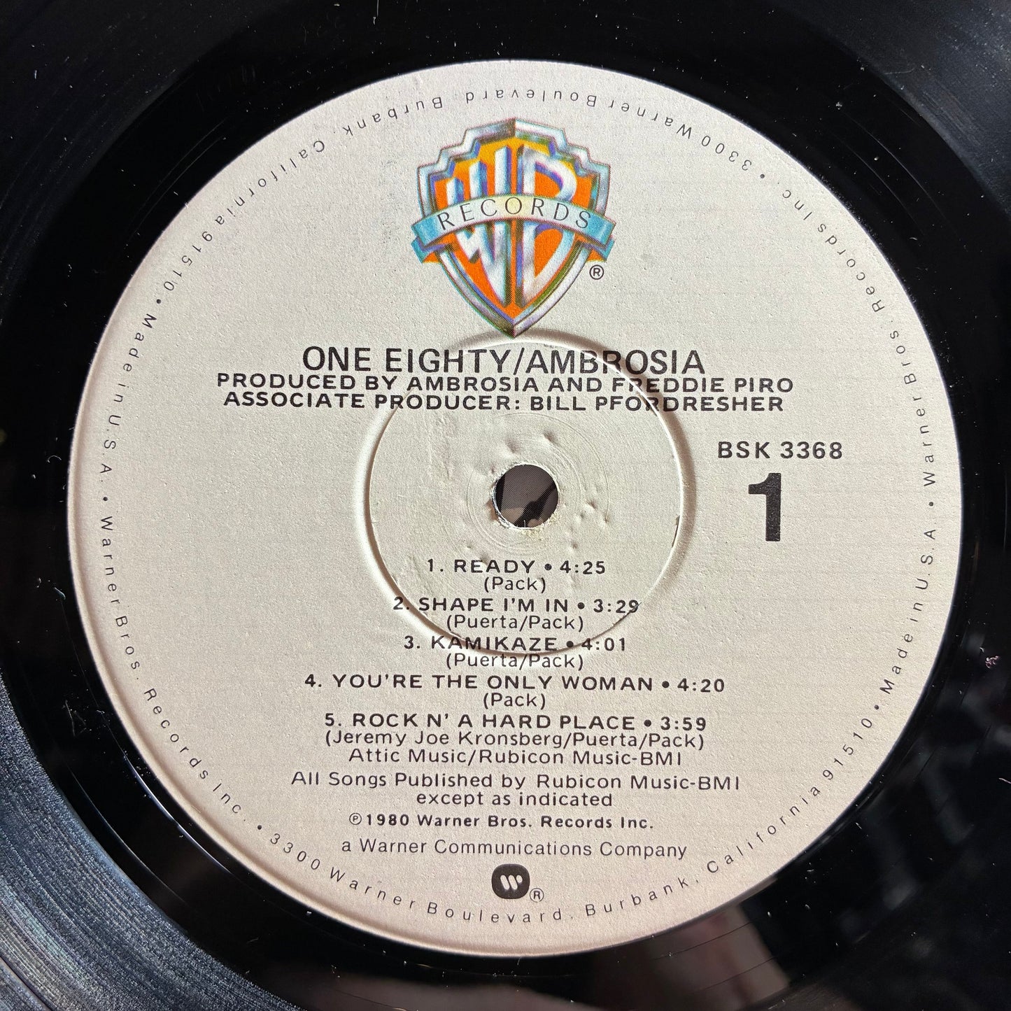 Ambrosia (2) - One Eighty (VINYL) | Very Good Plus (VG+) Very Good Plus (VG+)