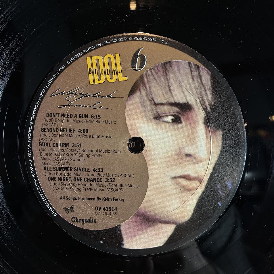 Billy Idol - Whiplash Smile (VINYL) | Very Good Plus (VG+) Excellent+ (EX+)