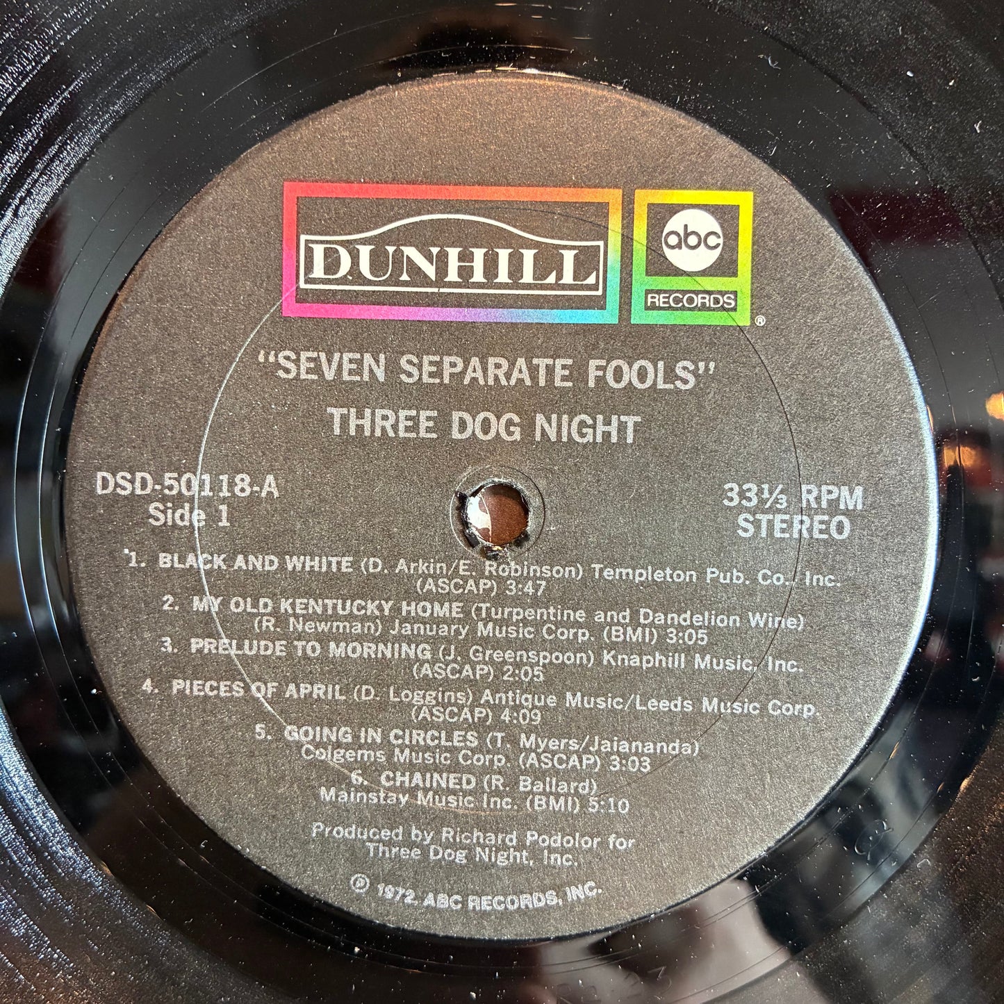 Three Dog Night - Seven Separate Fools (VINYL) | Very Good Plus (VG+) Very Good (VG)
