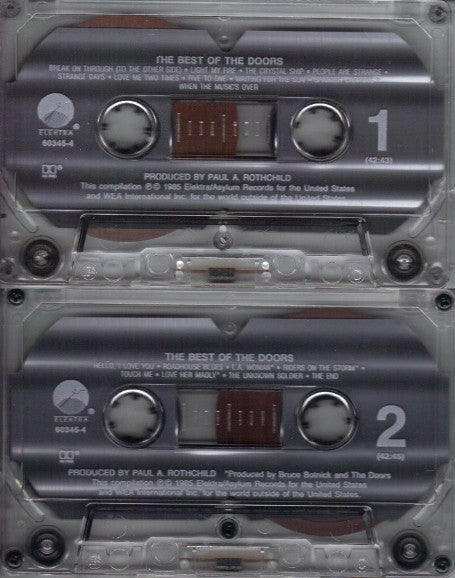 The Doors - The Best Of The Doors (CASSETTE) | Very Good Plus Plus (VG++) Excellent (EX)