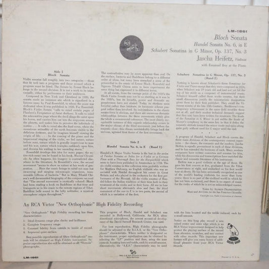 Sonata / Sonata In E Major / Sonatina In G Minor (VINYL) | Excellent+ (EX+)