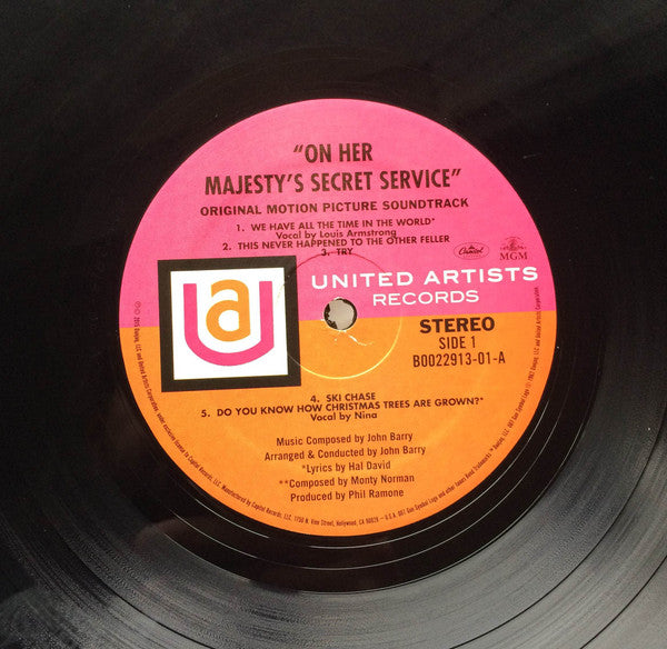 John Barry - On Her Majesty's Secret Service (Original Motion Picture Soundtrack) (VINYL) | Excellent (EX) Near Mint (NM)