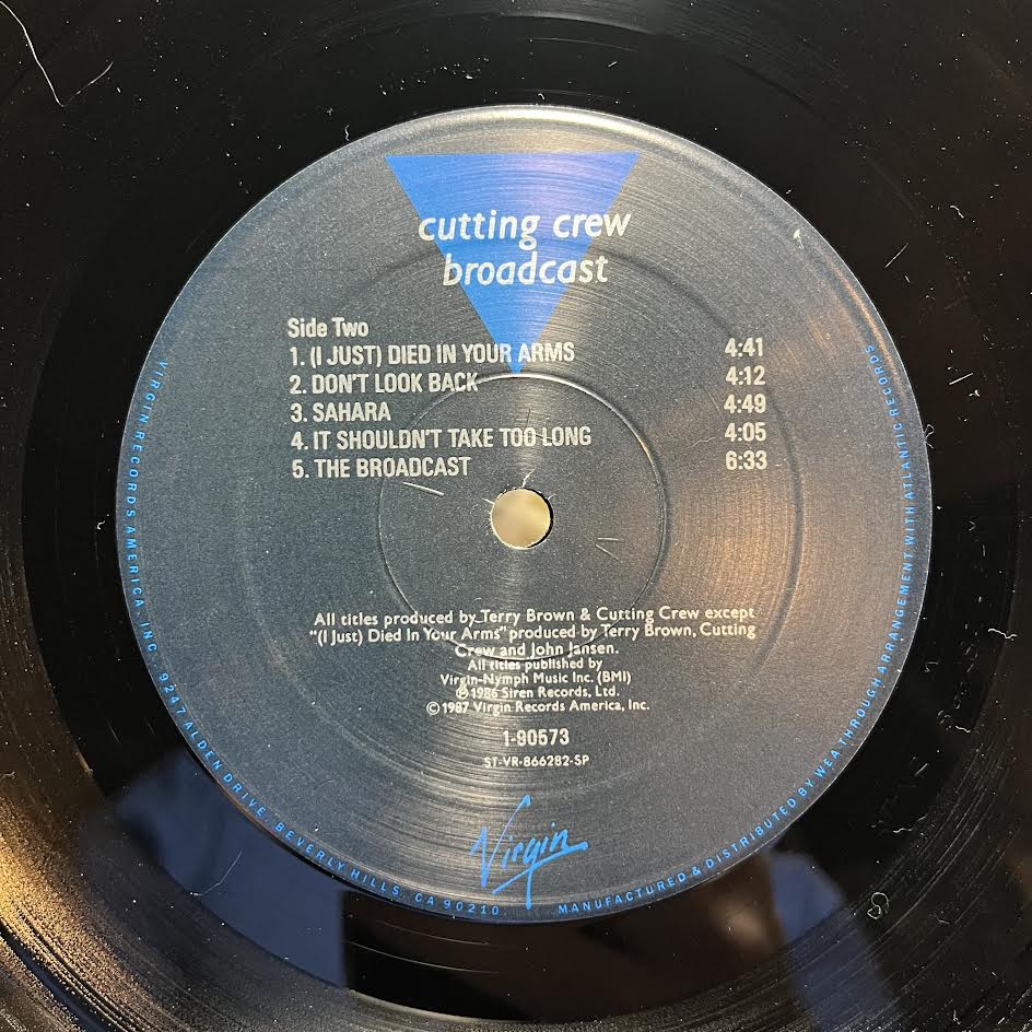 Cutting Crew - Broadcast (VINYL) | Excellent+ (EX+) Near Mint (NM)