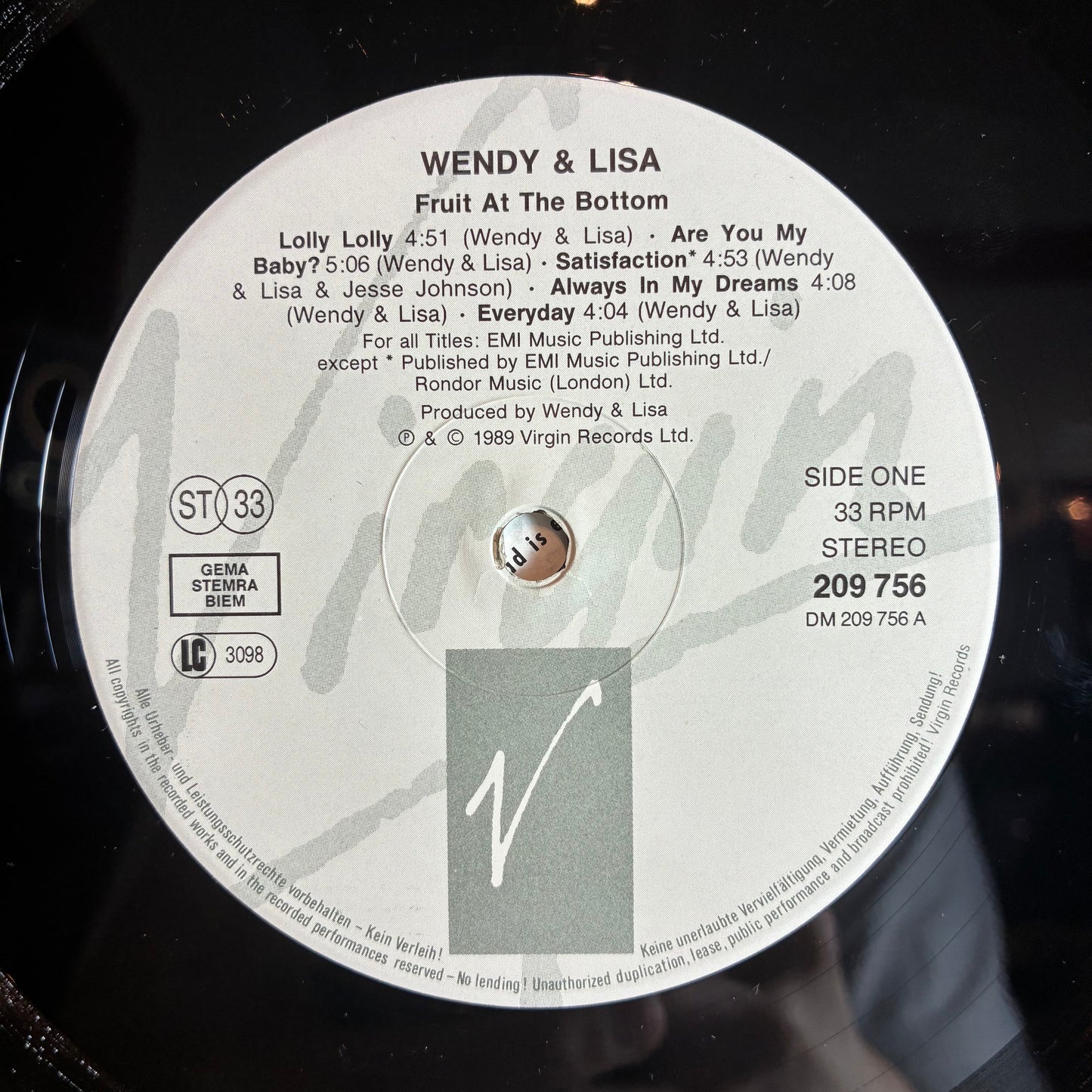 Wendy & Lisa - Fruit At The Bottom (VINYL) | Excellent+ (EX+) Excellent (EX)