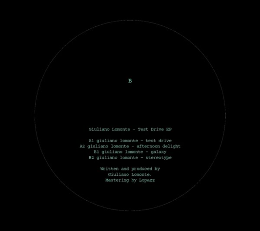 Giuliano Lomonte - (PRESALE 6/8/26) TEST DRIVE EP (VINYL) | Mint (M) Mint (M)