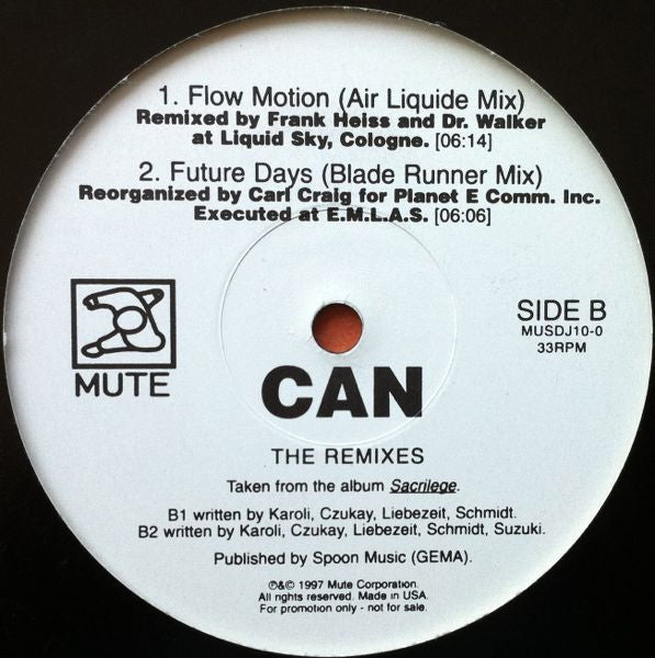 Can - The Remixes (12" VINYL) | Excellent+ (EX+) Generic
