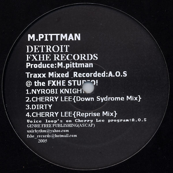 Marcellus Pittman - M. Pittman EP (12" VINYL) | Excellent+ (EX+) Generic