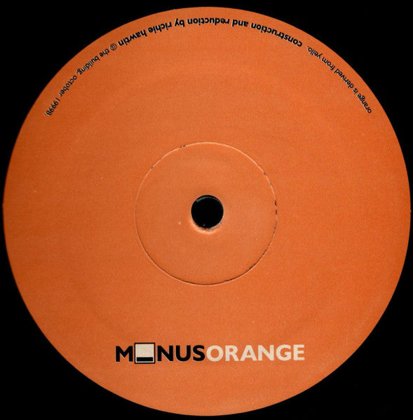 Richie Hawtin - Minus Orange (VINYL) | Near Mint (NM or M-) Excellent (EX)