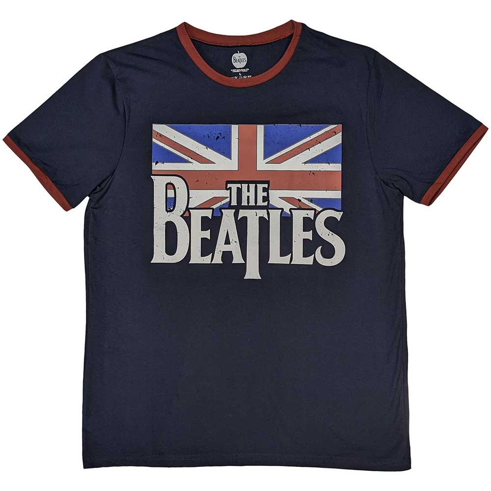 The Beatles - Drop T Logo & Vintage Flag |