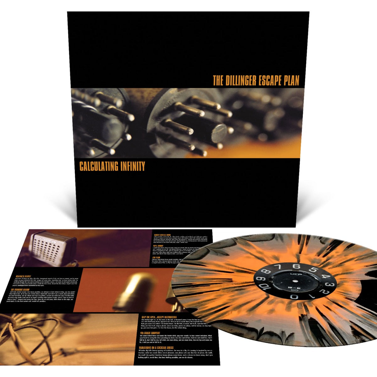Calculating Infinity (Halloween Orange, Metallic Silver and Black Tri Color Merge with Halloween Orange, Metallic Silver and Black Splatter) |