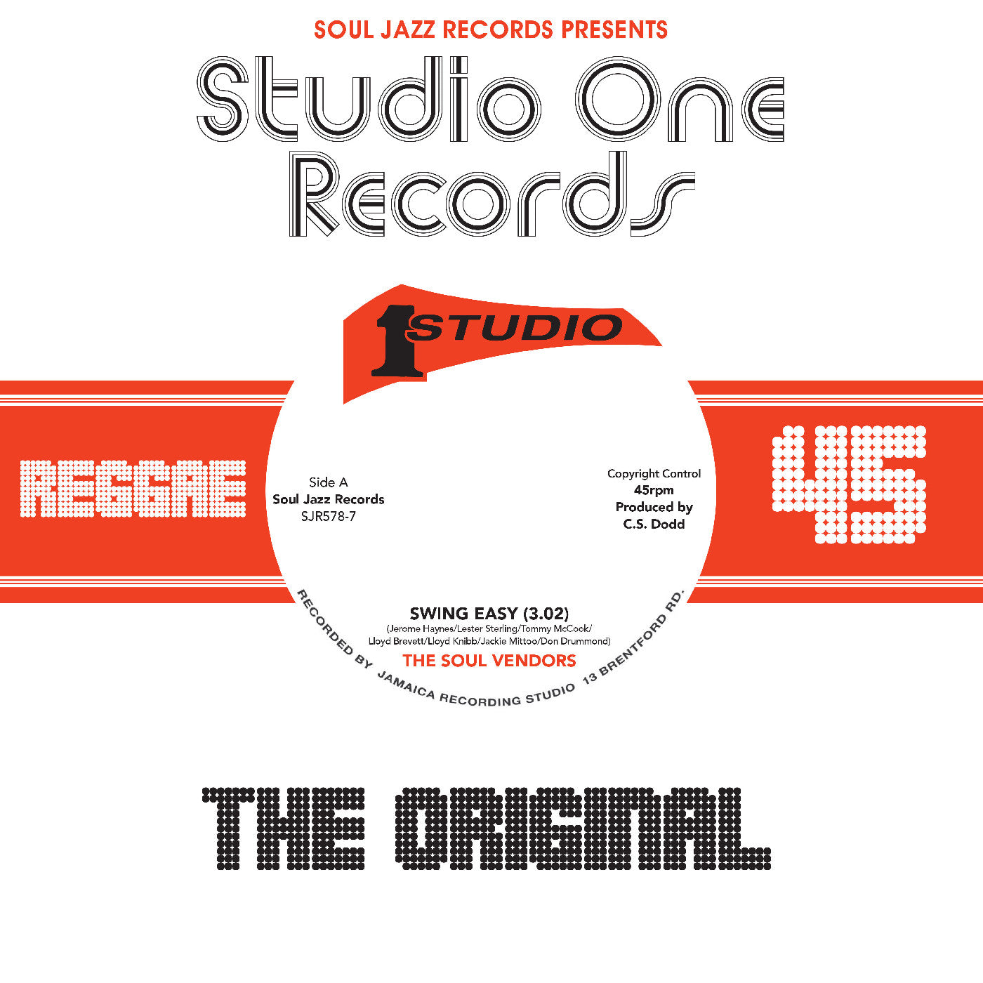 The Soul Vendors - Swing Easy / Ringo Rock (VINYL 7") | Mint (M) Mint (M)