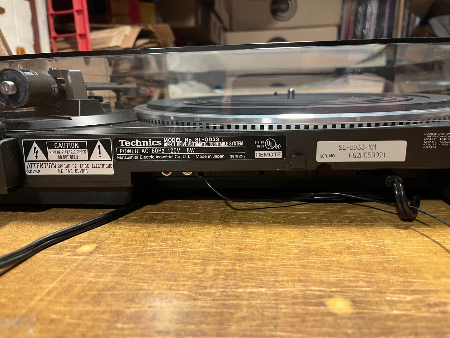 TECHNICS - STEREO TURNTABLE SL-QD33 *SHARP* |