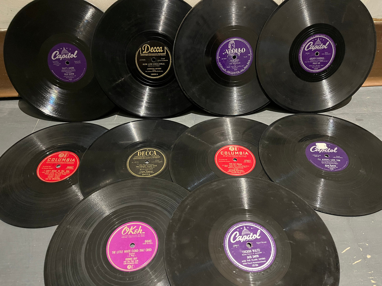 VARIOUS - (10) 78 RPM COLLECTION/LOT 10" RECORDS |