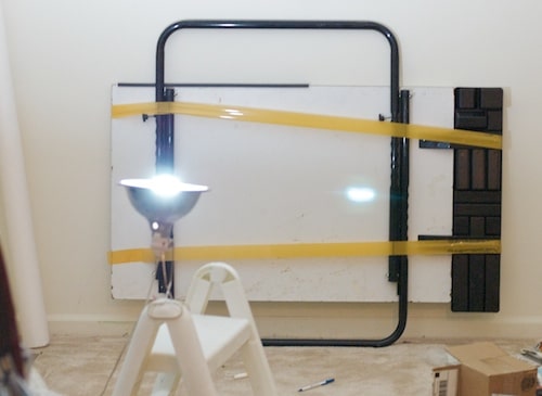 The drawing table was one of the last things packed...