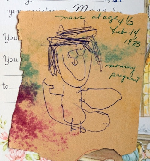 Mommy Pregnant - drawing by 4 1/2 year old Marc Arsenault