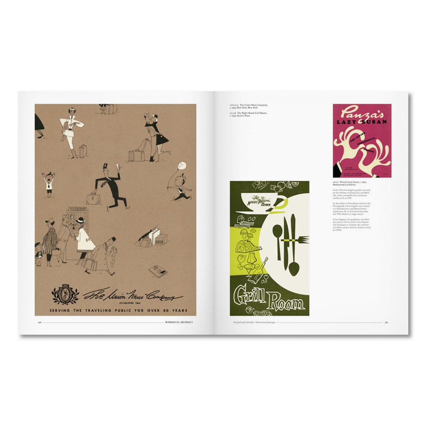 Menu Design in America (German, French, English)