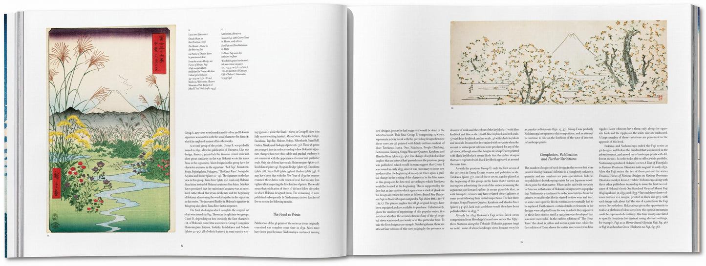 Hokusai. Thirty-six Views of Mount Fuji (German, French, English)