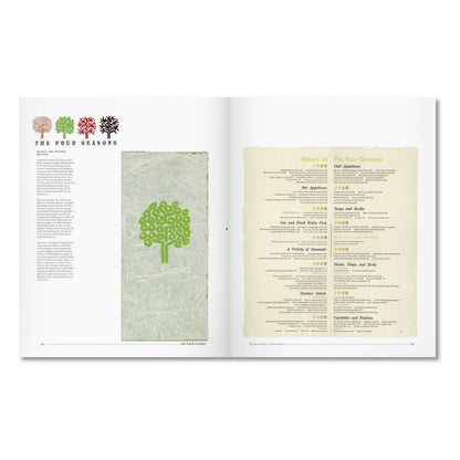 Menu Design in America (German, French, English)