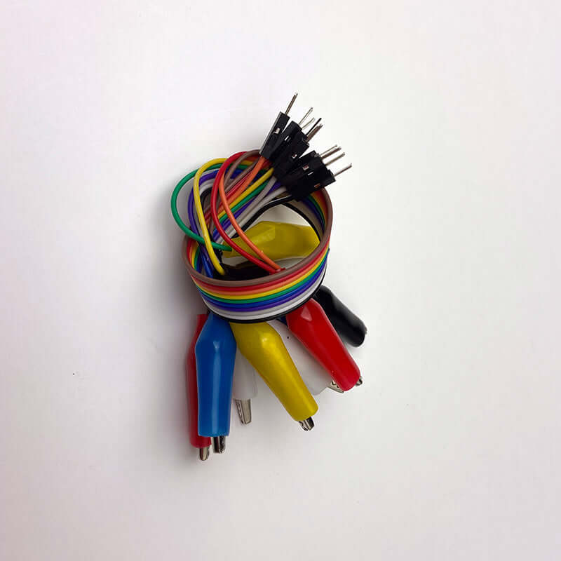 Alligator Clips to Dupont Male Pins