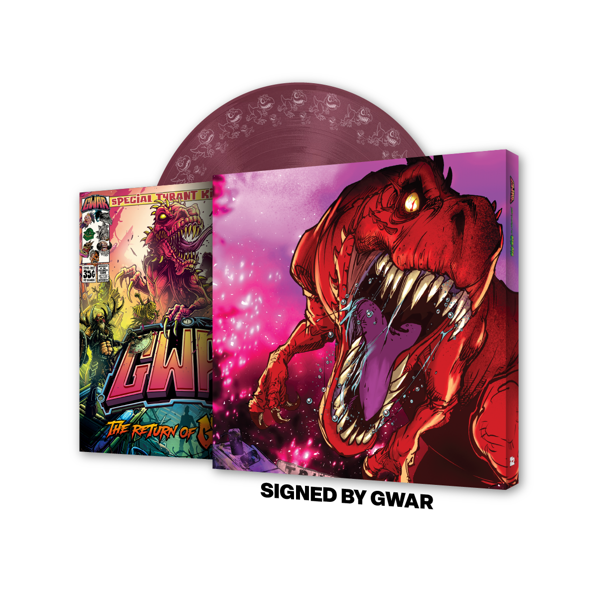 GWAR: 'The Return of Gor Gor' Signed Platinum Edition Comic Book + Vinyl LP (Limited Edition Fruit Punch)