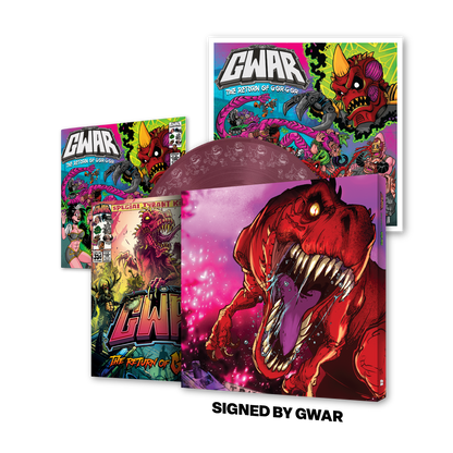 GWAR: 'The Return of Gor Gor' Signed Platinum Edition Comic Book + Vinyl LP (Limited Edition Fruit Punch)