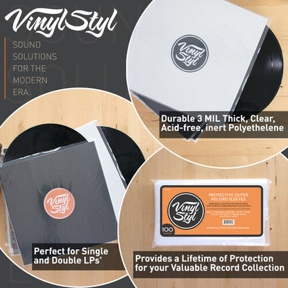 Vinyl Styl - Protective Outer Record Sleeves - 100 Count |