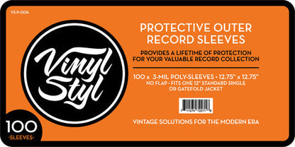 Vinyl Styl - Protective Outer Record Sleeves - 100 Count |