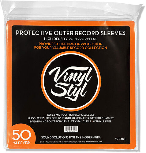 Protective Outer Record Sleeves - 50 Count |