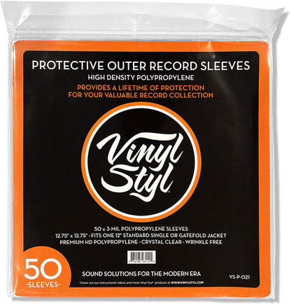 Protective Outer Record Sleeves - 50 Count |