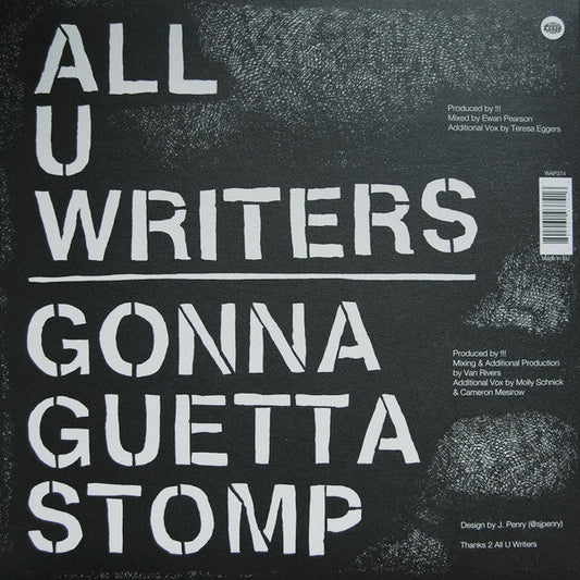 !!! - All U Writers / Gonna Guetta Stomp (VINYL 12") | Mint (M) Mint (M)