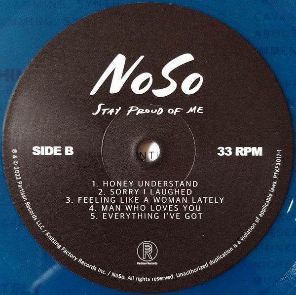 NoSo - Stay Proud Of Me (COLOR VINYL)*DISCOUNTED* | Mint (M) Mint (M)