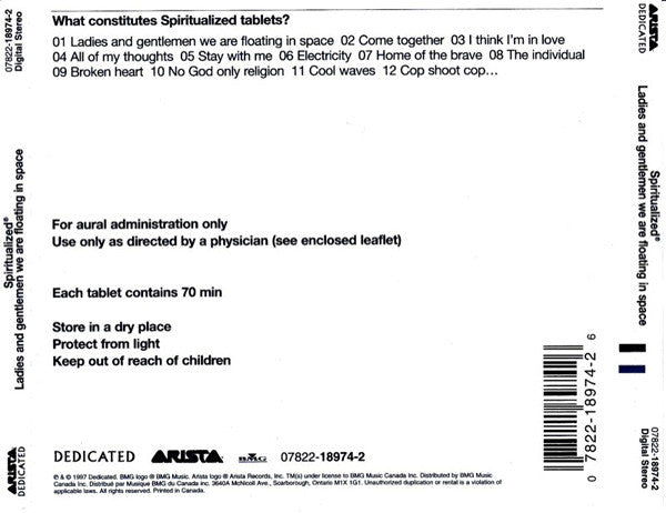 Spiritualized - Ladies And Gentlemen We Are Floating In Space (CD CANADA) | Excellent+ (EX+)