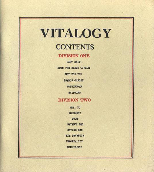 Pearl Jam - Vitalogy (CD) | Excellent (EX) Excellent (EX)