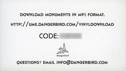 Ume - Monuments (*SIGNED* VINYL) | Near Mint (NM) Near Mint (NM)